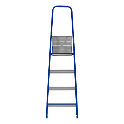 Стремянка, 4 ступени, стальной профиль, алюминиевые ступени Сибртех по ценам производителя в Челябинске с доставкой по всей России