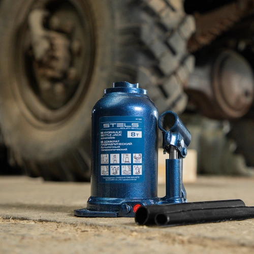Домкрат гидравлический бутылочный телескопический, 8 т, подъем 180-410 мм Stels по ценам производителя в Челябинске с доставкой по всей России