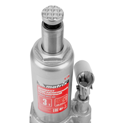 Домкрат гидравлический бутылочный, 3 т, высота подъема 194-372 мм Matrix по ценам производителя в Челябинске с доставкой по всей России