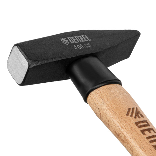 Молоток слесарный, 400 г, кованый квадратный боек, буковая рукоятка Denzel по ценам производителя в Челябинске с доставкой по всей России