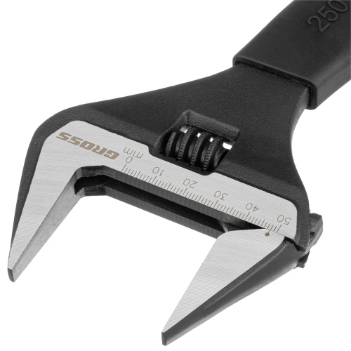 Ключ разводной, 250 мм, CrV, тонкие губки, защитные насадки Gross по ценам производителя в Челябинске с доставкой по всей России