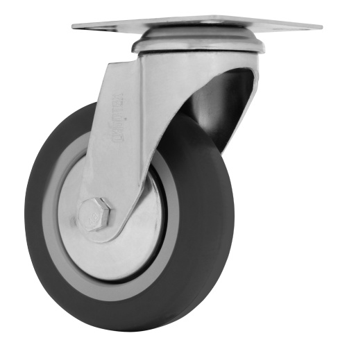 Колесо поворотное D 100 мм, крепление  платформенное Сибртех по ценам производителя в Челябинске с доставкой по всей России