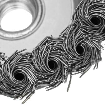 Щетка для УШМ, 100 мм, М14, "чашка", крученая металлическая проволока Сибртех по ценам производителя в Челябинске с доставкой по всей России