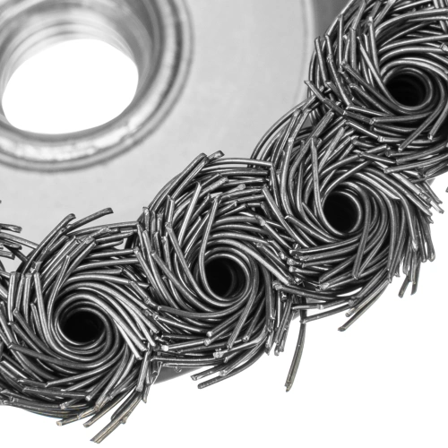 Щетка для УШМ, 100 мм, М14, "чашка", крученая металлическая проволока Сибртех по ценам производителя в Челябинске с доставкой по всей России