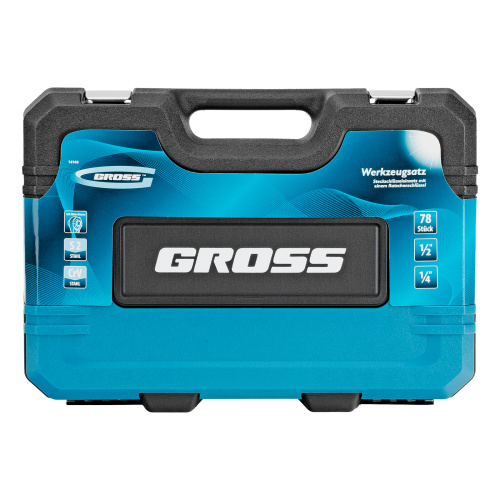 Набор инструментов, 1/4", 1/2", CrV, 120 зубьев, 78 предметов Gross по ценам производителя в Челябинске с доставкой по всей России