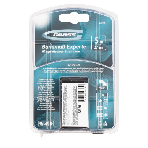 Рулетка Experte,5 м x 27 мм,двухкомпонентный корпус,магнит,двухсторонняя разметка,нейлон Gross по ценам производителя в Челябинске с доставкой по всей России
