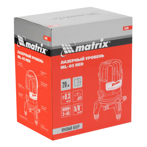 Лазерный уровень ML 05 Red, 20 м, 635 нм, резьба 5/8" Matrix по ценам производителя в Челябинске с доставкой по всей России
