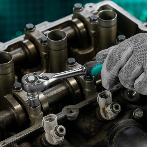 Набор торцевых головок с трещоткой, 1/4", 26 предметов Stels по ценам производителя в Челябинске с доставкой по всей России