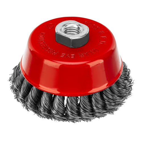 Щетка для УШМ, 100 мм, М14, "чашка", двухрядная, крученая проволока 0.5 мм Matrix по ценам производителя в Челябинске с доставкой по всей России