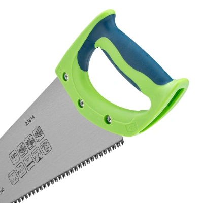 Ножовка по дереву "Зубец", 450 мм, 7-8 TPI, каленый зуб 3D, двухкомпонентная рукоятка Сибртех по ценам производителя в Челябинске с доставкой по всей России