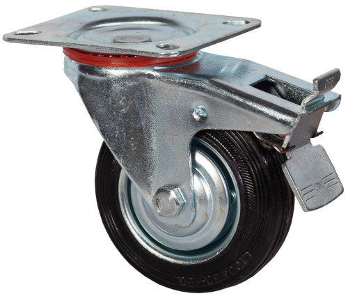 Колесо промышленное поворотное с тормозом 160 мм - SCb 63 по ценам производителя в Челябинске с доставкой по всей России