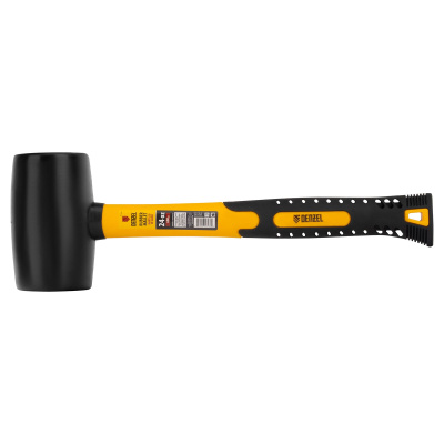 Киянка резиновая, 24 oz, черная резина, фибергласовая рукоятка Denzel по ценам производителя в Челябинске с доставкой по всей России