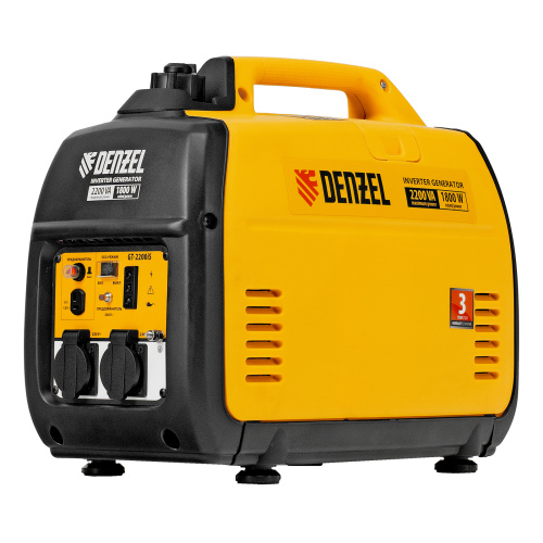 Генератор инверторный GT-2200iS, 2.2 кВт, 230 В, бак 4 л, закрытый корпус, ручной старт Denzel по ценам производителя в Челябинске с доставкой по всей России