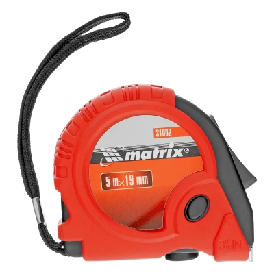 Рулетка Rubber,5 м х 19 мм,обрезиненный корпус Matrix по ценам производителя в Челябинске с доставкой по всей России