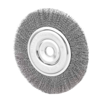 Щетка для УШМ, 200 мм, посадка 22.2 мм, плоская, витая проволока 0.3 мм Сибртех по ценам производителя в Челябинске с доставкой по всей России