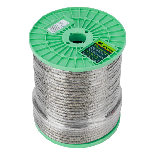 Трос металлополимерный прозрачный ПР-8.0, толщина 8.0 мм, катушка 100 метров Сибртех по ценам производителя в Челябинске с доставкой по всей России