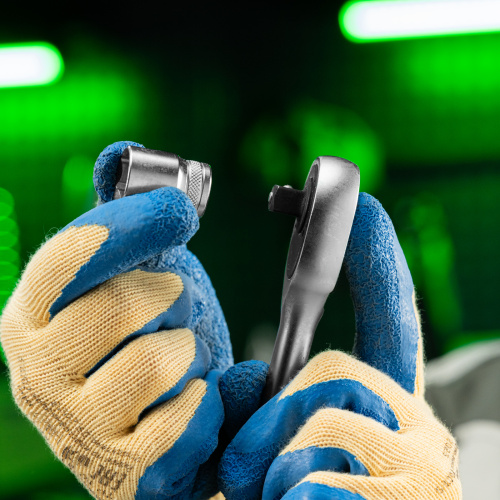 Ключ-трещотка 3/8", 45 зубьев, с быстрым сбросом, матовый хром Сибртех по ценам производителя в Челябинске с доставкой по всей России