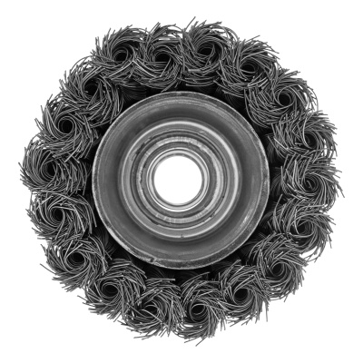 Щетка для УШМ, 75 мм, М14, "чашка", крученая проволока 0.35 мм Matrix по ценам производителя в Челябинске с доставкой по всей России