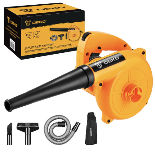Воздуходувка садовая электрическая DEKO DKBL1150 с набором насадок по ценам производителя в Челябинске с доставкой по всей России