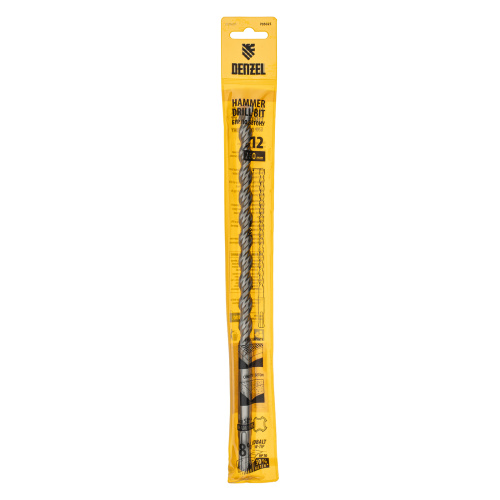 Бур по бетону, двойная спираль, три пылеотводящие кромки, 12 x 260 мм DENZEL по ценам производителя в Челябинске с доставкой по всей России