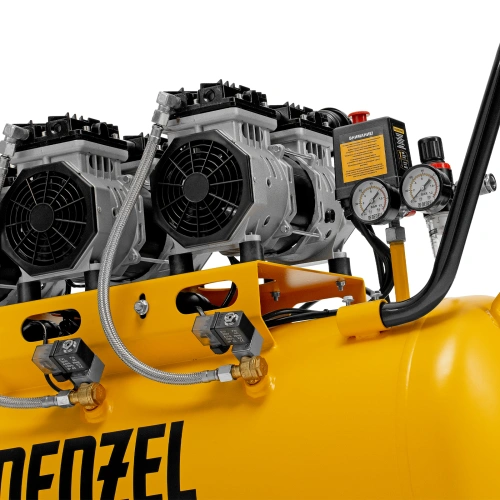 Компрессор безмасляный, малошумный DLS 1800/100,1800 Вт, 3x600, 100 л, 345 л/мин Denzel по ценам производителя в Челябинске с доставкой по всей России