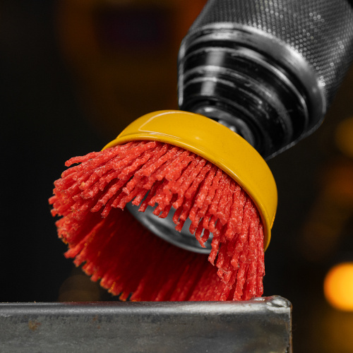 Щетка для дрели, 65 мм, Чашка, со шпилькой, нейлоновая щетина Denzel по ценам производителя в Челябинске с доставкой по всей России