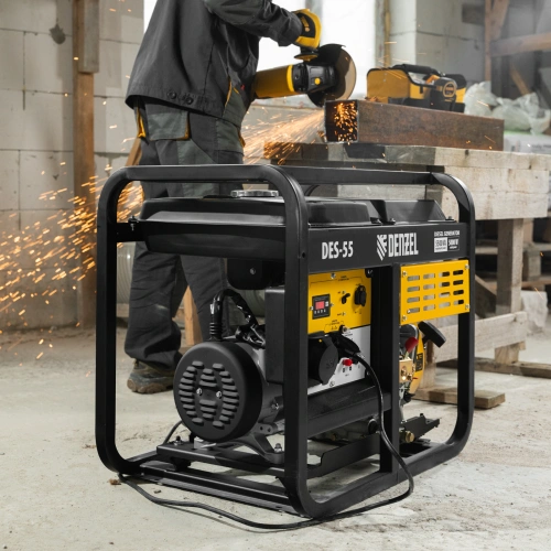 Генератор дизельный DES-55, 5,5 кВт, 230 В, 11 л, ручной стартер Denzel по ценам производителя в Челябинске с доставкой по всей России