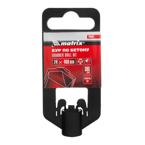 Бур по бетону, 24 х 400 мм, SDS Plus Matrix по ценам производителя в Челябинске с доставкой по всей России