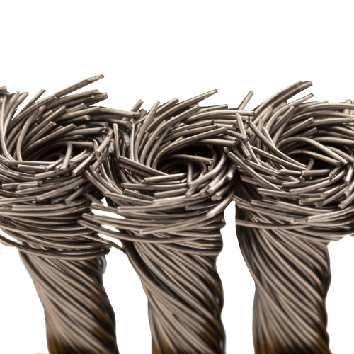 Щетка для УШМ, 100 мм, "Чашка", крученая нержавеющая проволока 0.5 мм, М14 Denzel по ценам производителя в Челябинске с доставкой по всей России