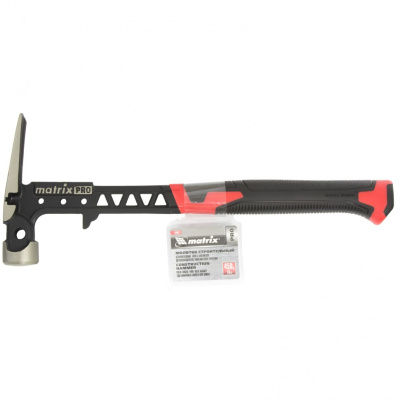 Молоток строительный, 450 г, цельнокованый, боек с магнитом, двухкомпонентная обрезиненная рукоятка Matrix Pro по ценам производителя в Челябинске с доставкой по всей России