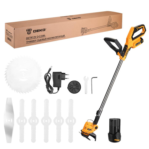 Триммер садовый аккумуляторный DEKO DKTR12V, 2*2.0Ач по ценам производителя в Челябинске с доставкой по всей России