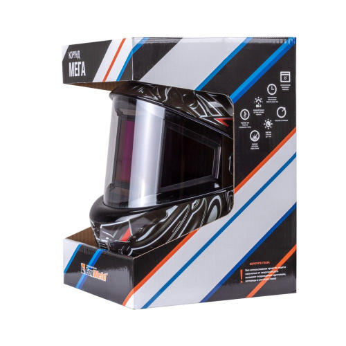 Маска сварщика КОРУНД МЕГА чёрная (ф-р MEGA, внеш. регулировка) в коробке по ценам производителя в Челябинске с доставкой по всей России