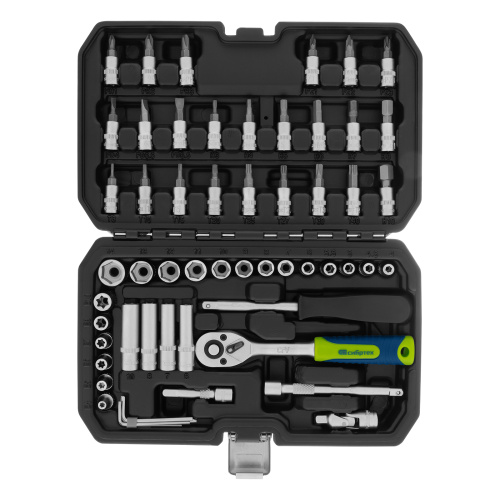 Набор инструментов, 1/4", пластиковый кейс 56 предметов Сибртех по ценам производителя в Челябинске с доставкой по всей России