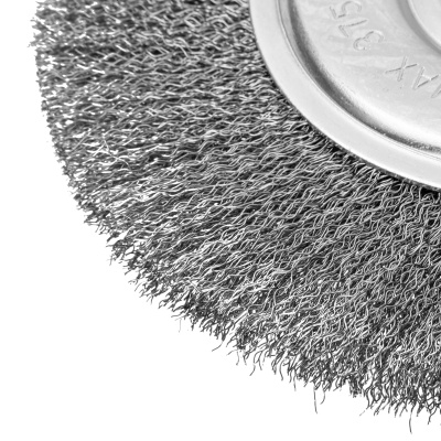 Щетка для УШМ, 200 мм, посадка 22.2 мм, плоская, витая проволока 0.3 мм Сибртех по ценам производителя в Челябинске с доставкой по всей России