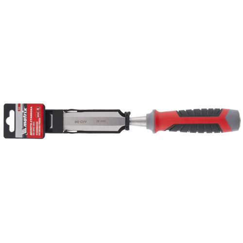 Долото-стамеска, 26 мм, 60 CrV, трехкомпонентная обрезиненная рукоятка Matrix по ценам производителя в Челябинске с доставкой по всей России