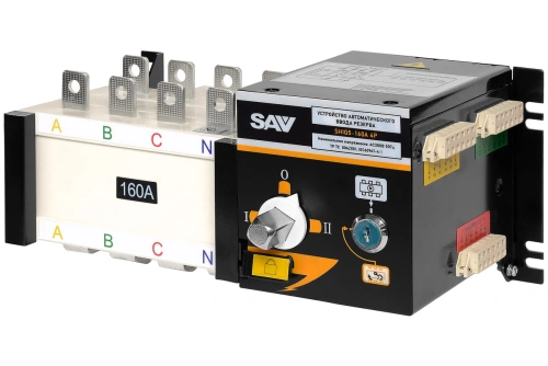 Реверсивный рубильник АВР (устройство автоматического ввода резерва) SHIQ5-160 4P купить в Москве с доставкой по всей России | ProtosMarket.ru