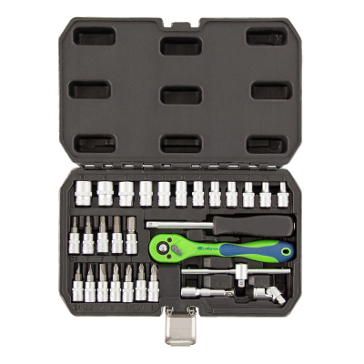 Набор инструментов 29 предметов, CrV, 1/4" Сибртех по ценам производителя в Челябинске с доставкой по всей России