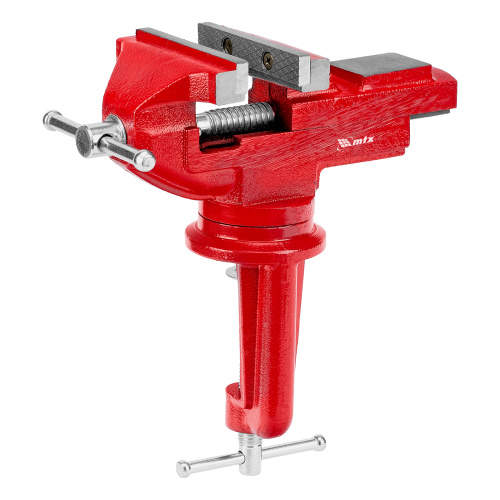Тиски слесарные, 80 мм, настольные, поворотные, c наковальней MTX по ценам производителя в Челябинске с доставкой по всей России
