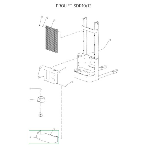 Кожух моторного отсека нижний для штабелеров SDR1-1,2 т, SDR1635 по ценам производителя в Челябинске с доставкой по всей России