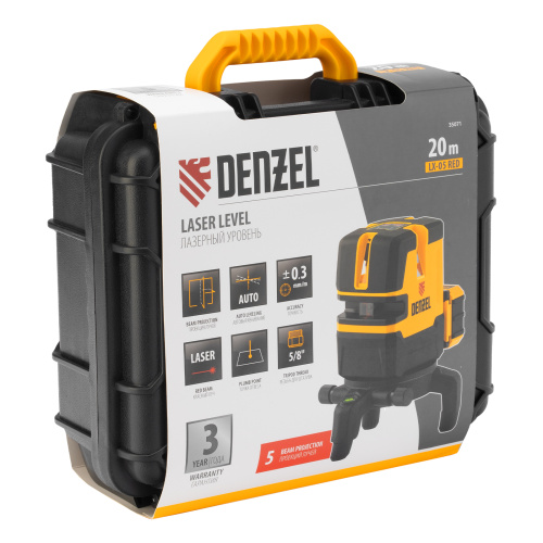 Лазерный уровень LX 05 Red, 20 м, 635 нм, аккумулятор Li 5200 mAh, резьба 5/8" Denzel по ценам производителя в Челябинске с доставкой по всей России