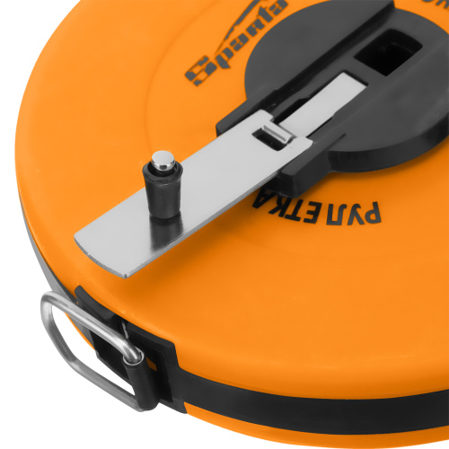 Рулетка геодезическая, 10 м х 12,5 мм, лента ПВХ, закрытый круглый корпус Sparta по ценам производителя в Челябинске с доставкой по всей России