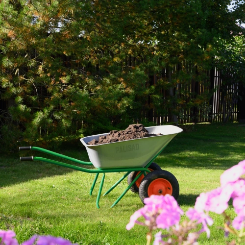 Тачка садово-строительная, 2-х колесная, усиленная, грузоподъемность 320 кг, объем 100 л Palisad по ценам производителя в Челябинске с доставкой по всей России