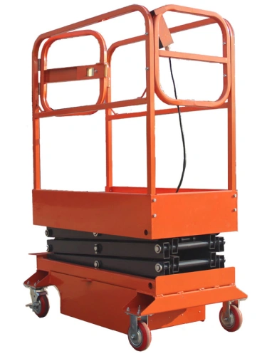 Подъемник ножничный передвижной 240 кг 3,9/5,9 м TOR GTJY AC 220В сетевой по ценам производителя в Челябинске с доставкой по всей России