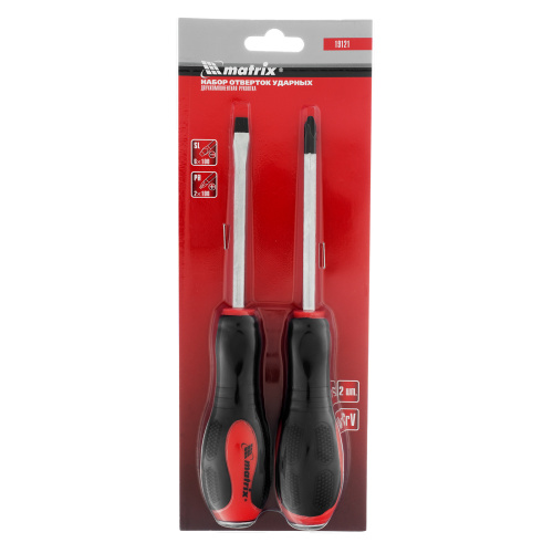 Набор ударных отверток 2 шт, PH2 х 100, SL6 х 100 CrV Matrix по ценам производителя в Челябинске с доставкой по всей России