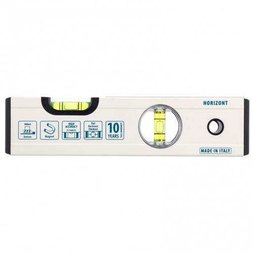 Уровень алюминиевый, 200 мм, фрезерованный, 2 глазка, магнитный Gross по ценам производителя в Челябинске с доставкой по всей России