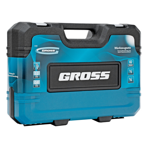 Набор инструментов, 1/4", 1/2", CrV, 120 зубьев, 82 предмета Gross по ценам производителя в Челябинске с доставкой по всей России
