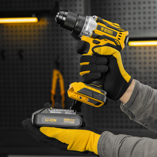 Дрель-шуруповерт аккумуляторная, бесщет. BLDL-18-02 Li-Ion, 18 В Denzel по ценам производителя в Челябинске с доставкой по всей России