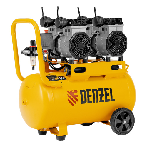 Компрессор безмасляный, малошумный DLS 2200/50, 2200 Вт, 2x1100, 50 л, 380 л/мин Denzel по ценам производителя в Челябинске с доставкой по всей России