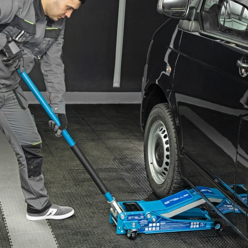 Домкрат гидравлический подкатной, быстрый подъем, 3т Low Profile Quick, 75-515 мм, профессиональный Stels по ценам производителя в Челябинске с доставкой по всей России