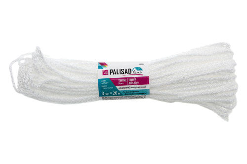 Шнур бельевой полипропиленовый с сердечником, 3 мм, L 20 м, белый, Home Palisad по ценам производителя в Челябинске с доставкой по всей России